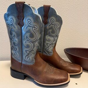 Brown and Blue Ariat Women’s Western  Boots